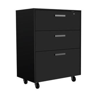 Archivador Multiusos Martin, Wengue, con cerradura y llave para puerta
