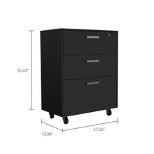 Archivador Multiusos Martin, Wengue, con cerradura y llave para puerta