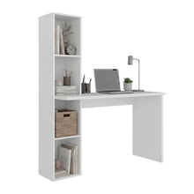 Escritorio Biblioteca Aston, Blanco, con Espacio para Guardar Objetos ZF
