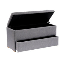 Banqueta Zapatero (46x100x40) Gris Memphis