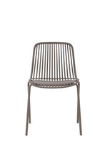 Set de 4 Sillas Barcelona, Color Taupe, con Espaldar en Líneas Diseño Moderno