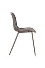 Set de 6 Sillas Barcelona, Color Taupe, con Espaldar en Líneas Diseño Moderno