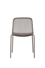 Set de 2 Sillas Barcelona, Color Taupe, con Espaldar en Líneas Diseño Moderno