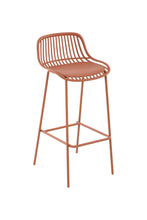 Butaco para Barra Tulum, Color Terracota, Diseño Moderno X4