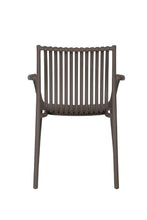 Silla Madrid con Brazos, Color Taupe, Con espaldar y diseño Moderno X2