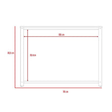 Mueble Organizador Dusty, Café Claro, con Entrepaño Inferior de Malla Metálica X2