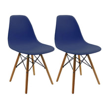 Kit Por 2 Silla DKR Tipo Eames para comedor - Azul oceano