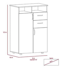 Closet Pequeño Atriz, Caoba, con Dos Puertas y Dos Cajones