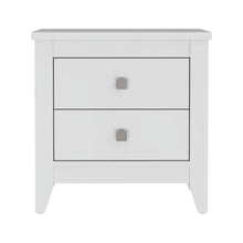 Mesa de Noche Dalot, Blanco, con Cajones y Diseño Moderno