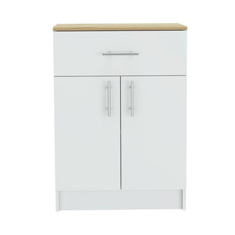 Organizador Multiusos Deneb, Blanco y Café Claro, con Dos Puertas Batientes     X2