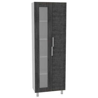 Mueble Multiusos Diamante, Gris, con Dos Puertas Cuatro Entrepaños y Amplio Espacio de Almacenamiento