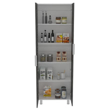 Mueble Multiusos Diamante, Gris, con Dos Puertas Cuatro Entrepaños y Amplio Espacio de Almacenamiento