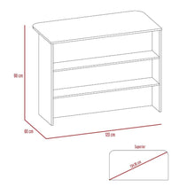 Mueble Multiusos Diamante, Wengue y Blanco, con Dos Entrepaños
