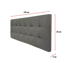 Combo Cabecero Cama Doble (60x140x5) Gris Memphis + Set x 2 Mesas de Noche Dreams
