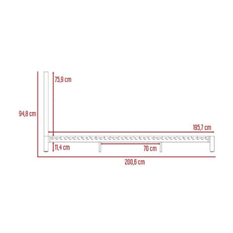 Combo para Habitación Carel, Incluye Cama y Mesa de Noche