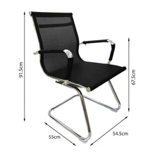 Silla Tela Fija Oficina Escritorio - Negro