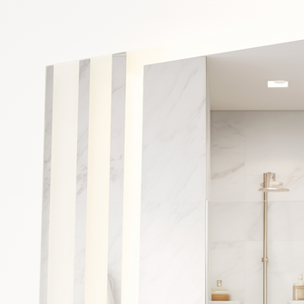 Espejo Rectangular Apolo, Gris, con Luz Led