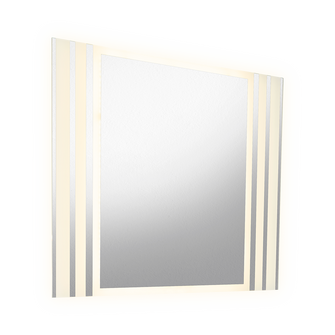 Espejo Rectangular Apolo, Gris, con Luz Led