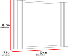 Espejo Rectangular Apolo, Gris, con Luz Led