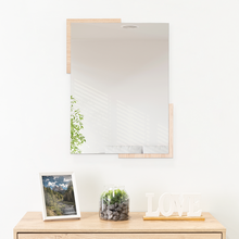 Espejo Rectangular Aleska, Color Madera Clara