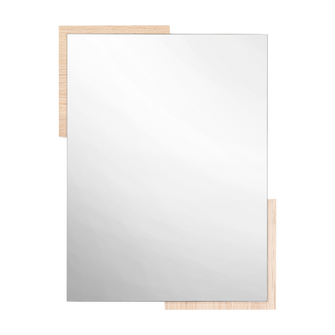 Espejo Rectangular Aleska, Color Madera Clara