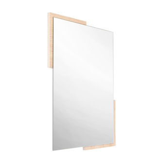 Espejo Rectangular Aleska, Color Madera Clara