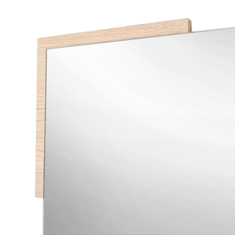 Espejo Rectangular Aleska, Color Madera Clara