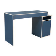 Escritorio Normandy, Azul y Canto Mallado, con Puerta Abatible para Almacenar Elementos de Oficina