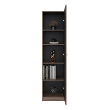 Biblioteca Home Eco, Avellana y Wengue, con Cinco Entrepaños