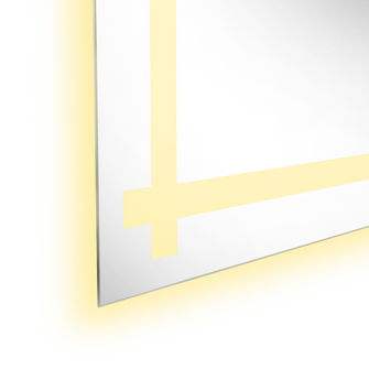 Espejo Rectangular Broni, Gris, con Luz Led