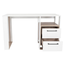 Escritorio Acrep, Blanco Duqueza y Bardolino, con dos cajones para ubicar objetos ZF