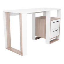 Escritorio Acrep, Blanco Duqueza y Bardolino, con dos cajones para ubicar objetos ZF