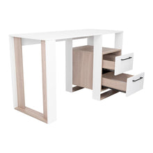 Escritorio Acrep, Blanco Duqueza y Bardolino, con dos cajones para ubicar objetos ZF