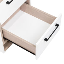 Escritorio Acrep, Blanco Duqueza y Bardolino, con dos cajones para ubicar objetos ZF