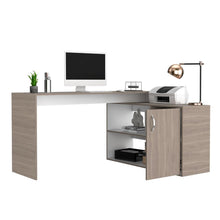 Escritorio En L Axis, Bardolino y Blanco