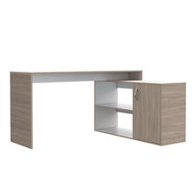 Escritorio En L Axis, Bardolino y Blanco