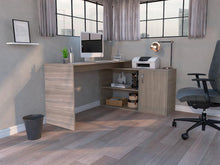 Escritorio En L Axis, Bardolino y Blanco