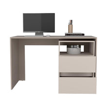 Escritorio Rook, Bardolino y Capri, con espacio para objetos decorativos