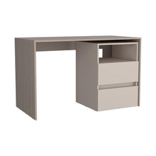 Escritorio Rook, Bardolino y Capri, con espacio para objetos decorativos