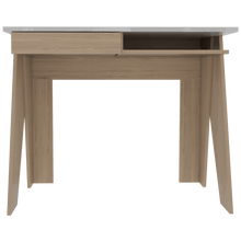 Escritorio África Beige y Blanco, con Un Cajón