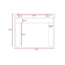 Escritorio África Beige y Blanco, con Un Cajón