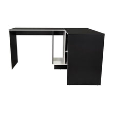 Escritorio en L Rook, Wengue, con amplia superficie de trabajo