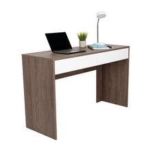 Escritorio Mantis, Chocolate y Blanco, con Dos Cajones Organizadores Organizadores   ZF