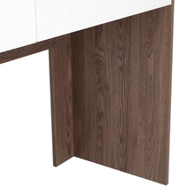 Escritorio Mantis, Chocolate y Blanco, con Dos Cajones Organizadores Organizadores   ZF