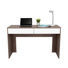 Escritorio Mantis, Chocolate y Blanco, con Dos Cajones Organizadores Organizadores   ZF