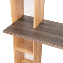 Escritorio Biblioteca Aston, Grafito y Fresno Europeo, con espacio para guardar objetos