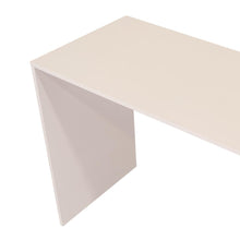 Escritorio en L Cuera, Capri y Wengue, con compartimento para objetos de estudio o decorativos