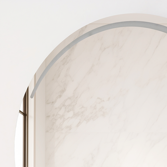 Espejo Circular Dallas, con Diseño en Sandblasting