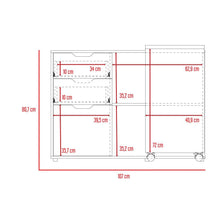Escritorio En L , Café Claro y Blanco, con Rodachines Para Fácil Desplazamiento