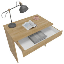 Escritorio Colima, Fresno Europeo y Blanco, con Entrepaños y Cajon